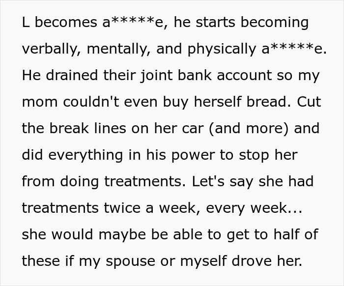 Husband Refuses To Let Wife Get Chemotherapy, Makes Her Life A Living Hell, Daughter Finally Gets Revenge Husband Refuses To Let Wife Get Chemotherapy, Makes Her Life A Living Hell, Daughter Finally Gets Revenge