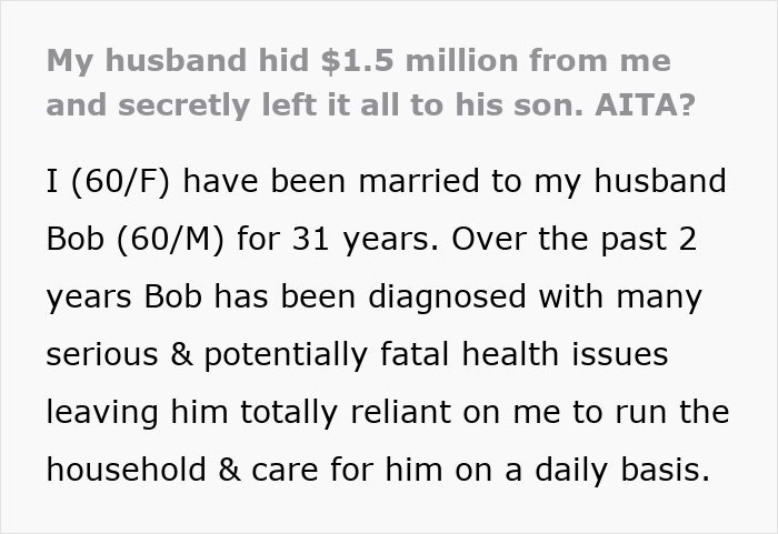 Husband Lies About Inheritance, Wants To Leave Wife Who Takes Care Of Him With Nothing