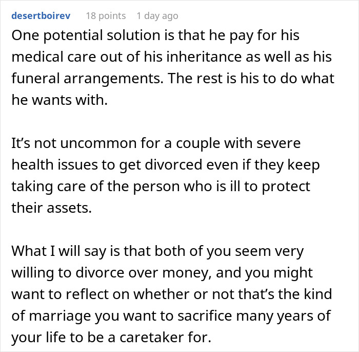 Husband Lies About Inheritance, Wants To Leave Wife Who Takes Care Of Him With Nothing