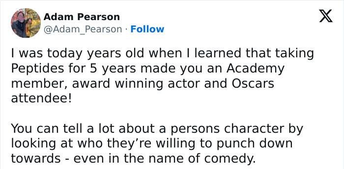 Adam Pearson Joins Fans In Calling Out Comedian’s Offensive Tweet About Him Adam Pearson Joins Fans In Calling Out Comedian’s Offensive Tweet About Him