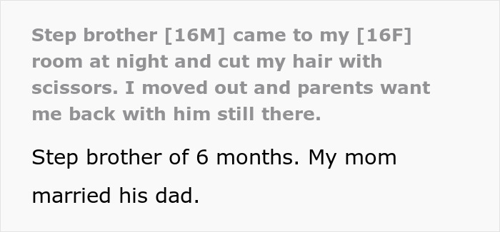 Creepy Teen Comes Into Step-Sisters Room To Cut A Little Bit Of Her Hair, Parents Think It’s No Big Deal