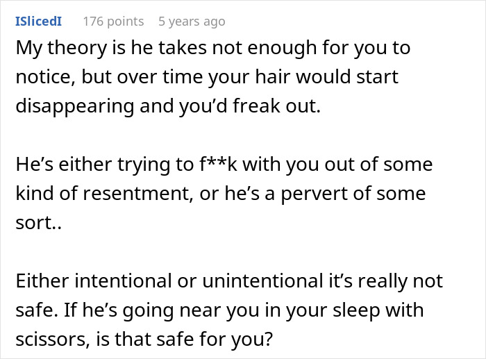 Creepy Teen Comes Into Step-Sisters Room To Cut A Little Bit Of Her Hair, Parents Think It’s No Big Deal