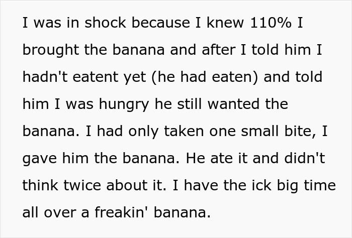 Guy Steals GF’s Banana And Rages When She Says It’s Hers, She’s Horrified By The Turn Of Events