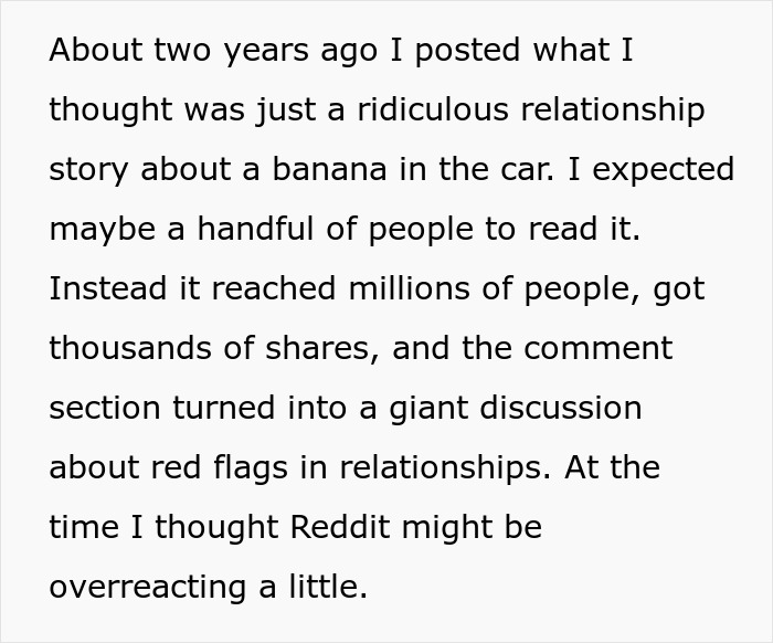 Guy Steals GF’s Banana And Rages When She Says It’s Hers, She’s Horrified By The Turn Of Events