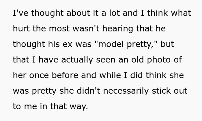 Wife Realizes Hubby “Downgraded” From Gorgeous To Kind, Crushed As He Says His Ex Was “Model Pretty” Wife Realizes Hubby “Downgraded” From Gorgeous To Kind, Crushed As He Says His Ex Was “Model Pretty”