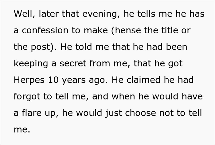 BF “Forgets” To Inform GF About His STD For Years, Then Complains She’s Not Supportive