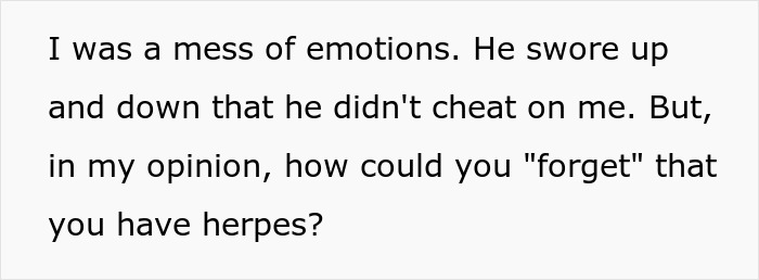 BF “Forgets” To Inform GF About His STD For Years, Then Complains She’s Not Supportive
