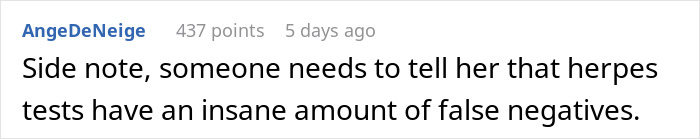 BF “Forgets” To Inform GF About His STD For Years, Then Complains She’s Not Supportive