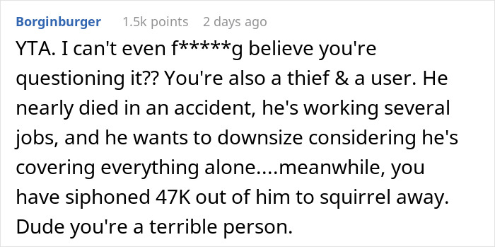 &ldquo;He Just Broke Down Sobbing&rdquo;: Man Hurt His SAH Wife Has $47k Stashed Away While He&rsquo;s Struggling