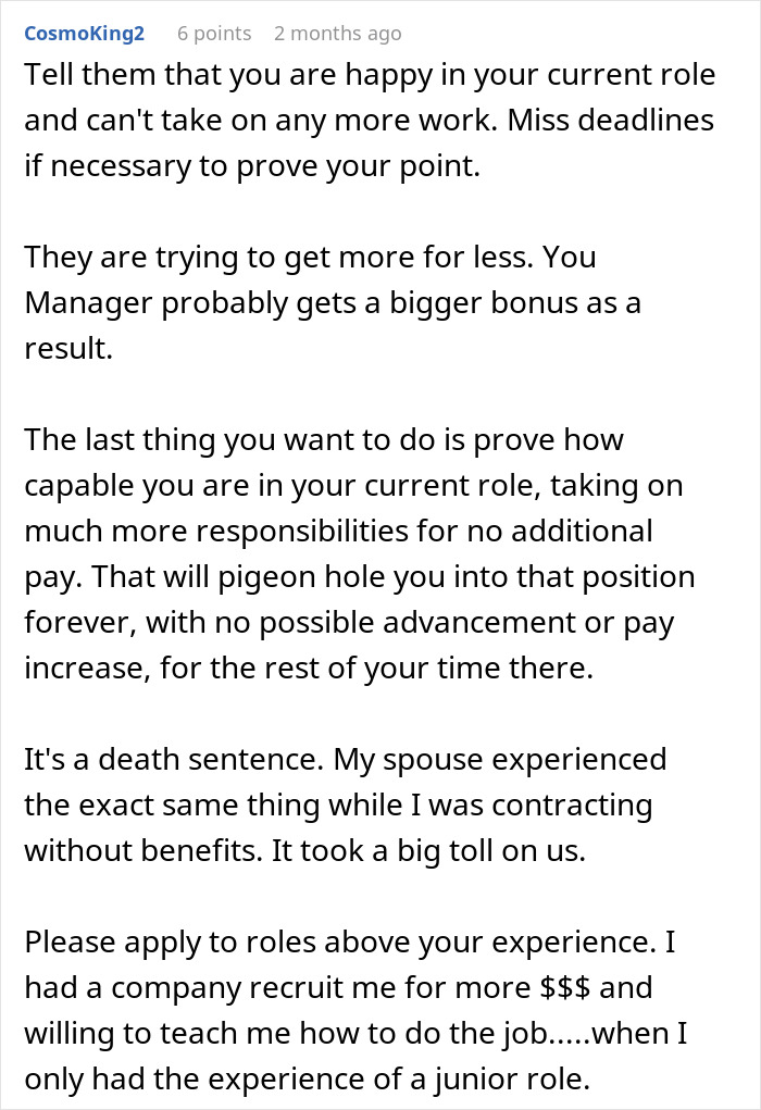 Manager Wants Woman To Take Over Coworkers Job With No Raise, She Decides To Make Their Life Harder