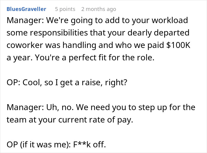 Manager Wants Woman To Take Over Coworkers Job With No Raise, She Decides To Make Their Life Harder