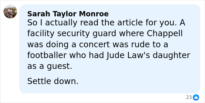 Chappell Roan Banned From Festival Over Her Security Guard’s Treatment Of Jude Law’s 11-Year-Old Daughter Chappell Roan Banned From Festival Over Her Security Guard’s Treatment Of Jude Law’s 11-Year-Old Daughter