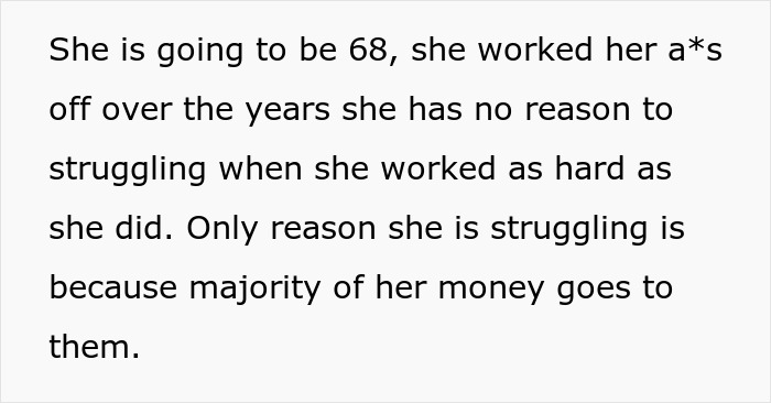 “Greedy And Entitled”: Family Expects Grandma To Support Them Financially So That Wife Can Be A SAHM “Greedy And Entitled”: Family Expects Grandma To Support Them Financially So That Wife Can Be A SAHM