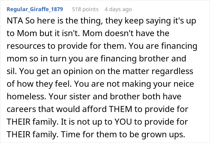 “Greedy And Entitled”: Family Expects Grandma To Support Them Financially So That Wife Can Be A SAHM “Greedy And Entitled”: Family Expects Grandma To Support Them Financially So That Wife Can Be A SAHM