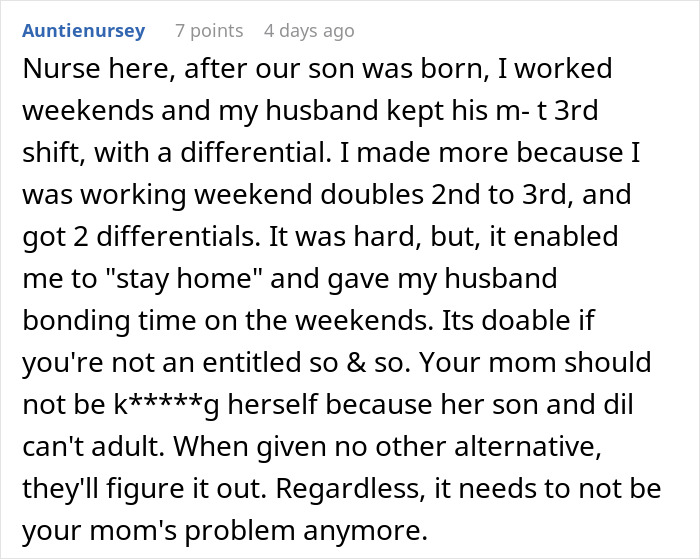 “Greedy And Entitled”: Family Expects Grandma To Support Them Financially So That Wife Can Be A SAHM “Greedy And Entitled”: Family Expects Grandma To Support Them Financially So That Wife Can Be A SAHM