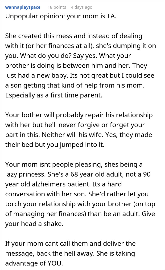 “Greedy And Entitled”: Family Expects Grandma To Support Them Financially So That Wife Can Be A SAHM “Greedy And Entitled”: Family Expects Grandma To Support Them Financially So That Wife Can Be A SAHM