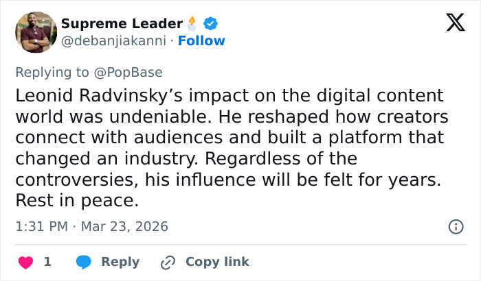 Creator Of World’s Most Profitable Adult Entertainment Platform Passes Away At 43 Sparking Heated Reactions