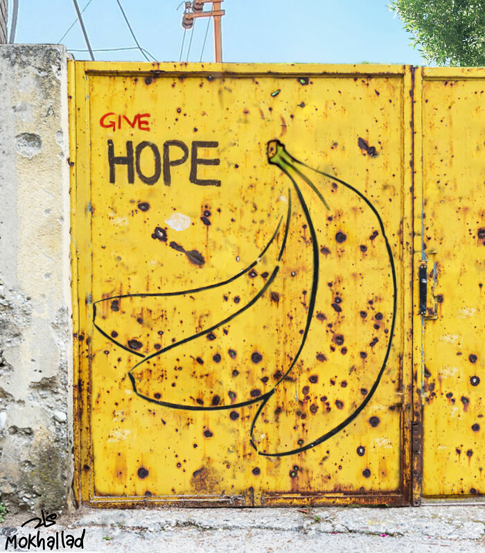 Iraqi Artist Turns Bullet-Ridden Walls Into Powerful Street Art About Hope (11 Pics)