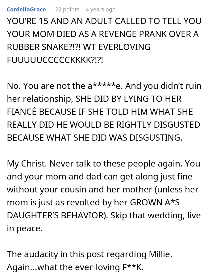 Bride Decides To Prank A 15-Year-Old With A Cruel And Horrible Prank, Shocked Family Calls Her Out On It