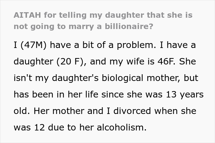 Woman Becomes Obsessed With The Idea Of Dating A Billionaire, Her Dad Gives Her A Reality Check