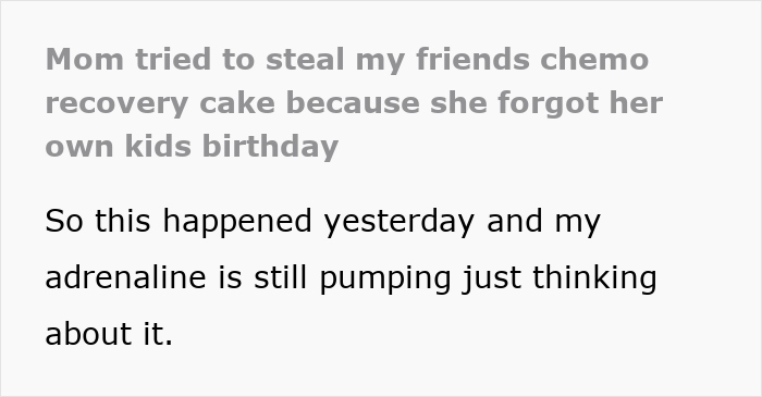 Entitled Mom Throws A Tantrum At Bakery, Tries To Steal Cancer Patient’s Cake For Her Child’s B-Day