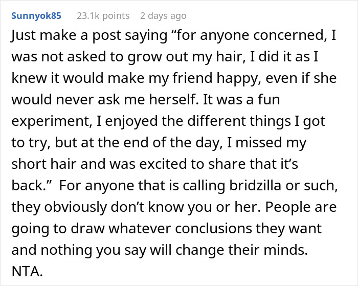 Woman Buzzes Her Hair After Friend&rsquo;s Wedding, Now Everyone Thinks She Was Forced To Grow It Out
