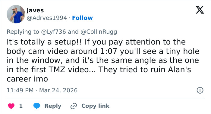 New Twist In Alan Ritchson Case As Police Make Decision On Charges For ‘Reacher’ Star