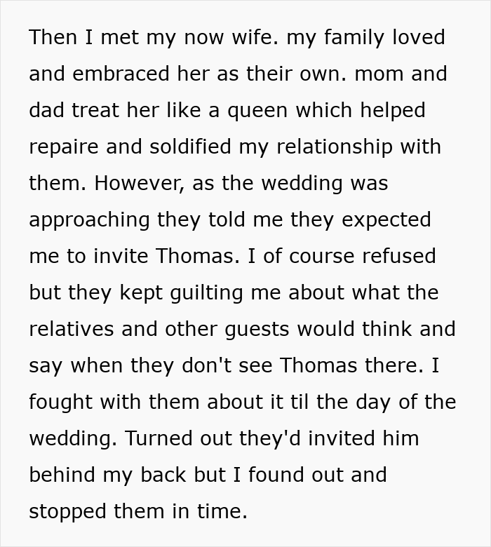 Groom Lets Every Wedding Guest Know Exactly Why His Jerk Brother Is Not There