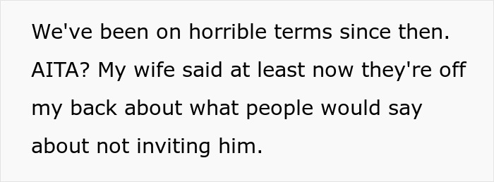 Groom Lets Every Wedding Guest Know Exactly Why His Jerk Brother Is Not There