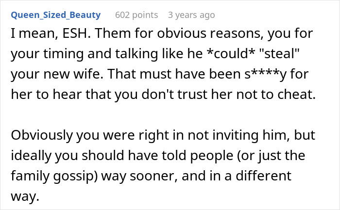 Groom Lets Every Wedding Guest Know Exactly Why His Jerk Brother Is Not There