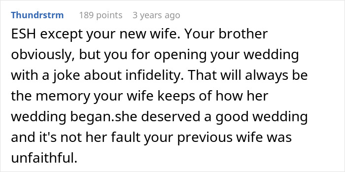 Groom Lets Every Wedding Guest Know Exactly Why His Jerk Brother Is Not There