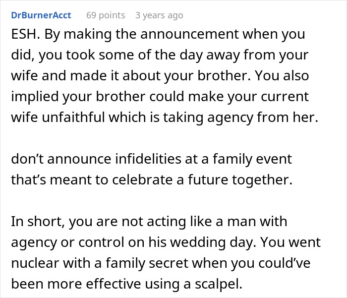 Groom Lets Every Wedding Guest Know Exactly Why His Jerk Brother Is Not There