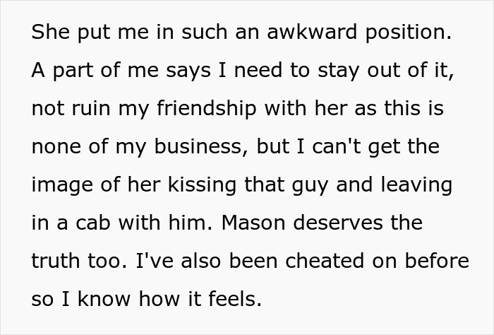 Cheater Hides One Night Stand From BF, Friend Threatens To Expose Her, Finds Out A Horrible Secret