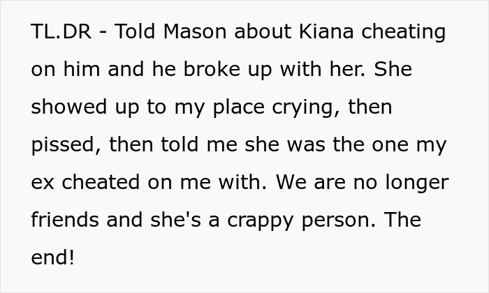 Cheater Hides One Night Stand From BF, Friend Threatens To Expose Her, Finds Out A Horrible Secret