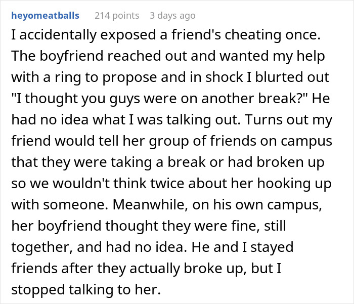Cheater Hides One Night Stand From BF, Friend Threatens To Expose Her, Finds Out A Horrible Secret