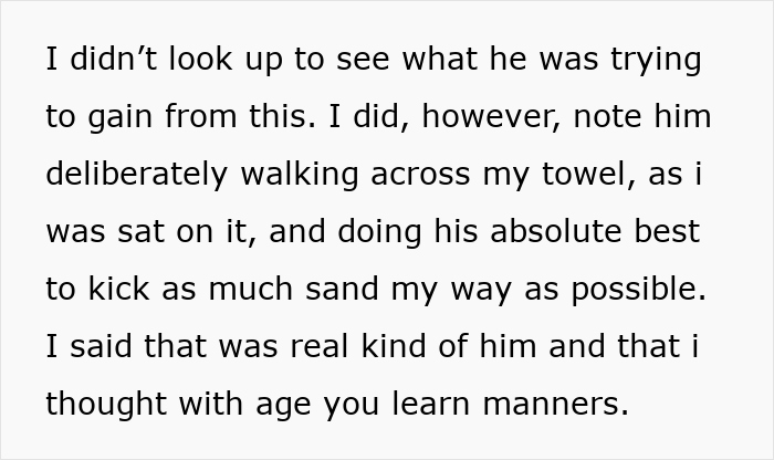 Elderly Beach Couple Tries To Intimidate Man, Gets Served Karma With Wind-Blown Sand Elderly Beach Couple Tries To Intimidate Man, Gets Served Karma With Wind-Blown Sand