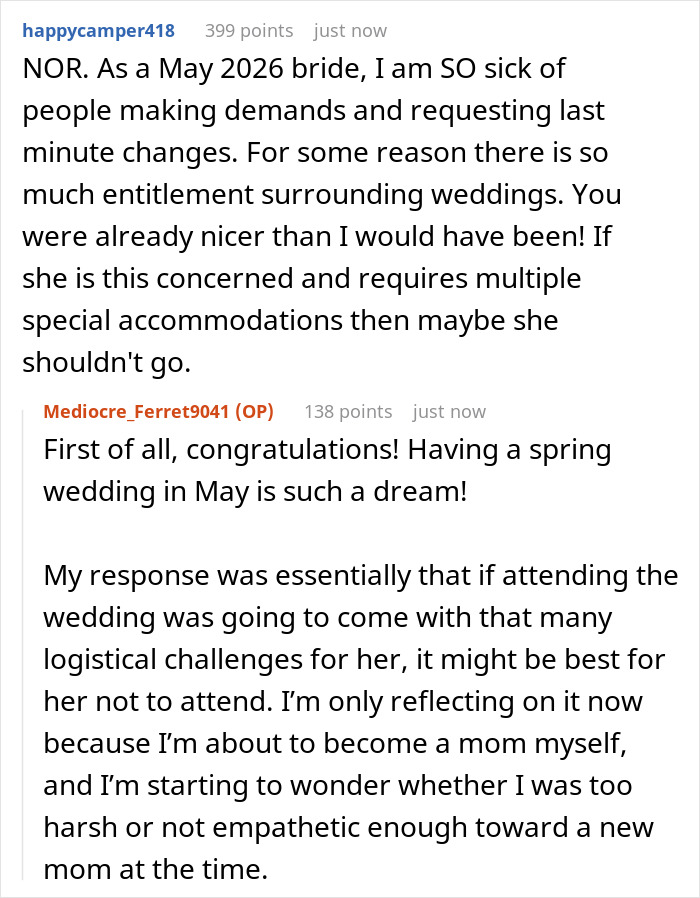 Woman Barely Knows Bride But Sends Lengthy Baby Updates, Last-Minute Ask Finally Gets Shut Down Woman Barely Knows Bride But Sends Lengthy Baby Updates, Last-Minute Ask Finally Gets Shut Down