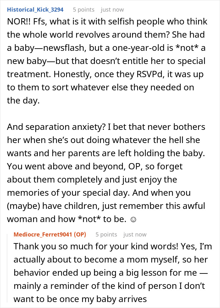 Woman Barely Knows Bride But Sends Lengthy Baby Updates, Last-Minute Ask Finally Gets Shut Down Woman Barely Knows Bride But Sends Lengthy Baby Updates, Last-Minute Ask Finally Gets Shut Down