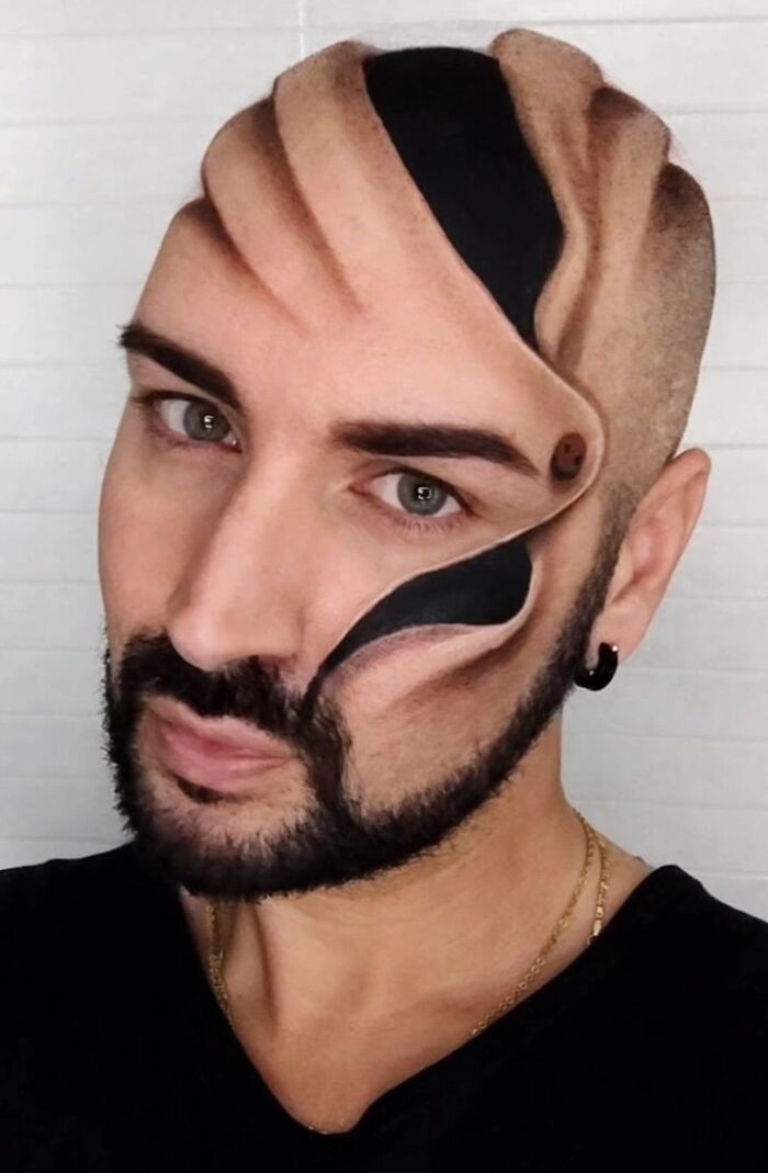 This Italian Artist Turns His Face Into Jaw-Dropping 3D Optical Illusions (26 New Pics) This Italian Artist Turns His Face Into Jaw-Dropping 3D Optical Illusions (26 New Pics)