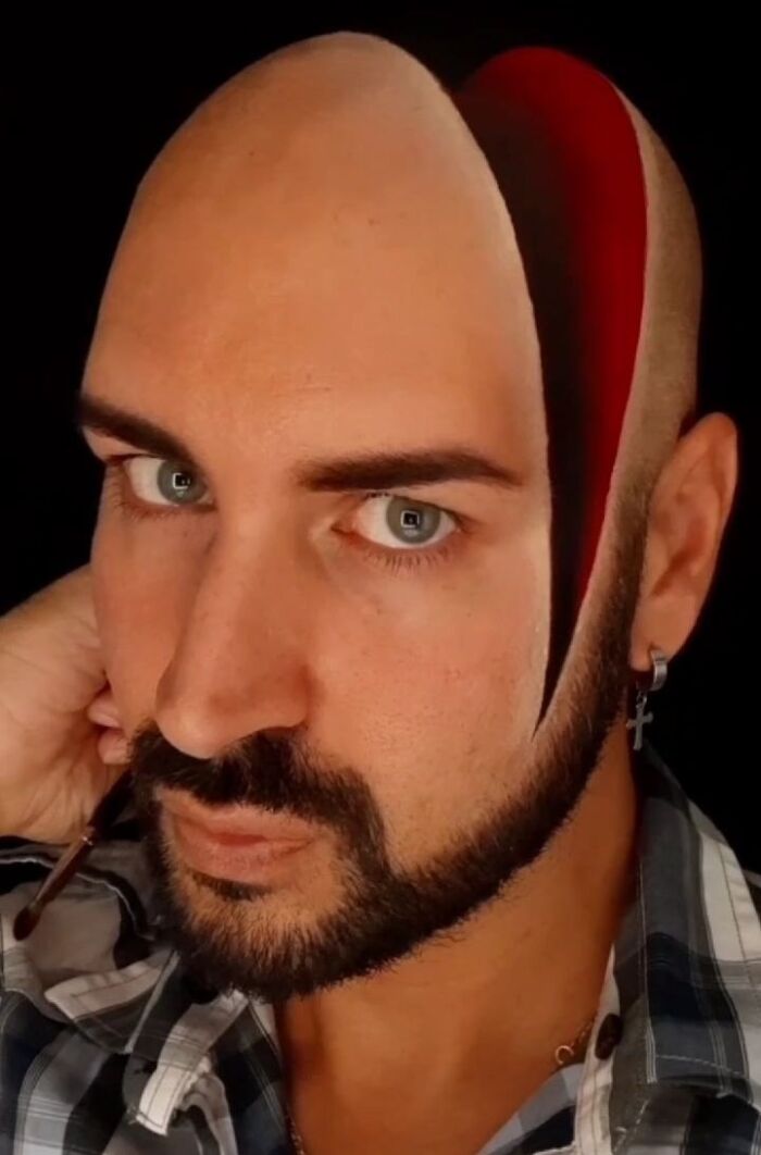This Italian Artist Turns His Face Into Jaw-Dropping 3D Optical Illusions (26 New Pics) This Italian Artist Turns His Face Into Jaw-Dropping 3D Optical Illusions (26 New Pics)