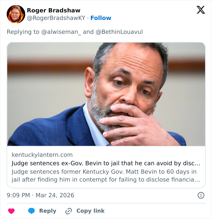 Arrest Warrant Issued For Former Governor Of Kentucky