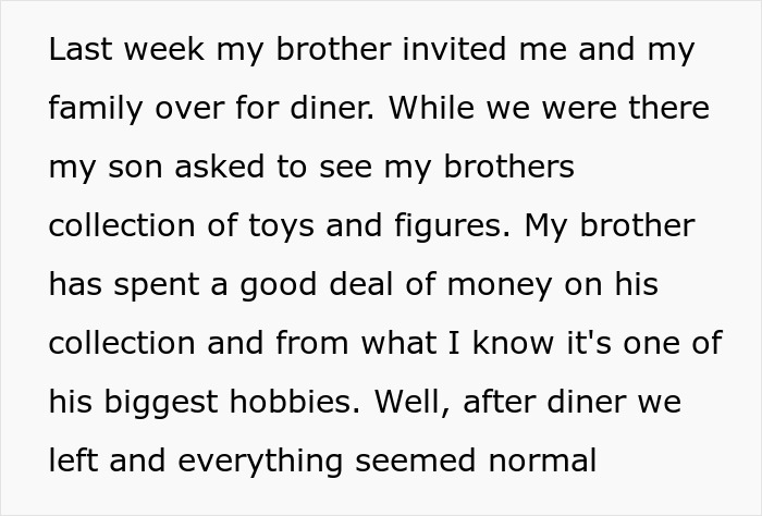 Man Refuses To Pay Brother Back For A Figurine His Son Stole Until He Finds Out The Reason Behind It