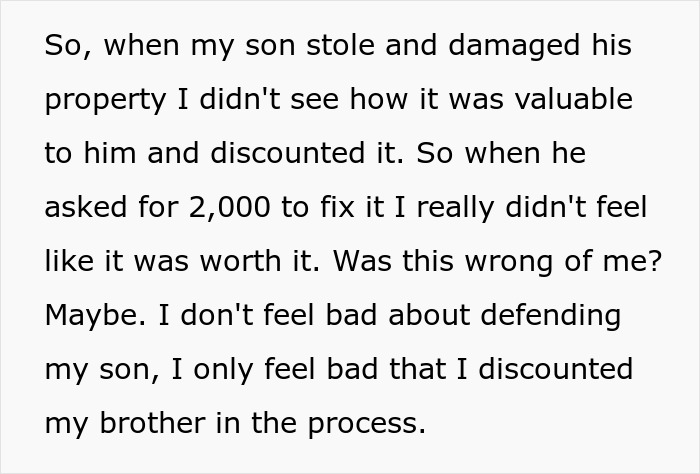 Man Refuses To Pay Brother Back For A Figurine His Son Stole Until He Finds Out The Reason Behind It
