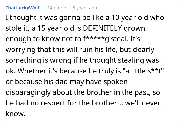 Man Refuses To Pay Brother Back For A Figurine His Son Stole Until He Finds Out The Reason Behind It