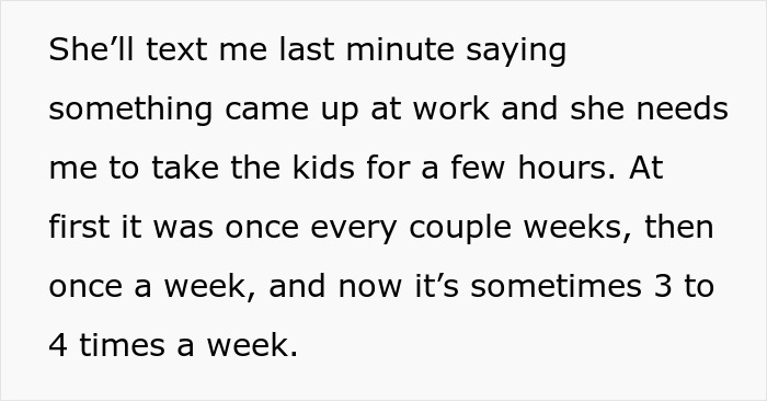 Mom Uses Sis As A Free Sitter Constantly, She Draws The Line After Realizing She’s “Co-Parenting” Mom Uses Sis As A Free Sitter Constantly, She Draws The Line After Realizing She’s “Co-Parenting”