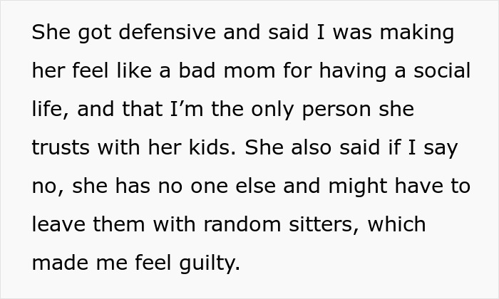 Mom Uses Sis As A Free Sitter Constantly, She Draws The Line After Realizing She’s “Co-Parenting” Mom Uses Sis As A Free Sitter Constantly, She Draws The Line After Realizing She’s “Co-Parenting”