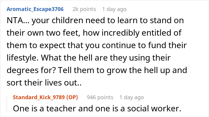 Homemaker Laments About Adult Kids Not Having Luxury Cars, Exhausted Hubby Tells Her To Get A Job