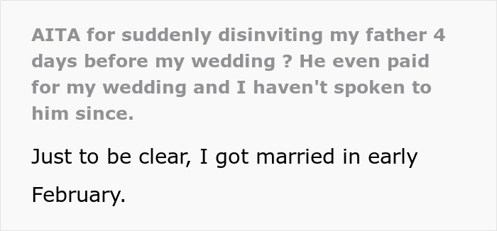 Bride Discovers Dad’s Dirty Secret Days Before Wedding And Kicks Him Out, Family Goes Ballistic