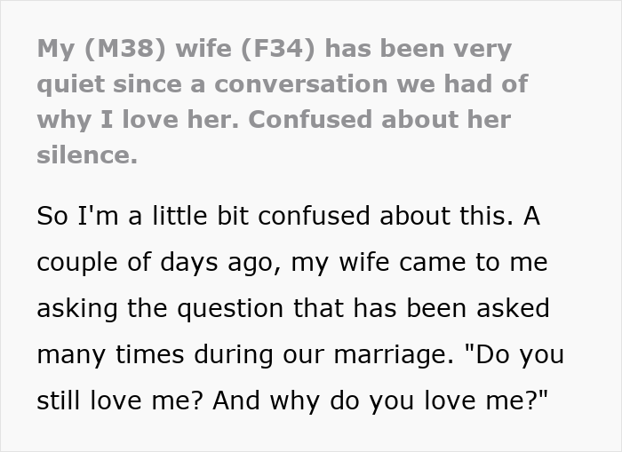 Man Praises Wife For Accepting Him When He Cries, Learns That She Loses Romantic Feelings Each Time