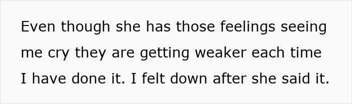 Man Praises Wife For Accepting Him When He Cries, Learns That She Loses Romantic Feelings Each Time